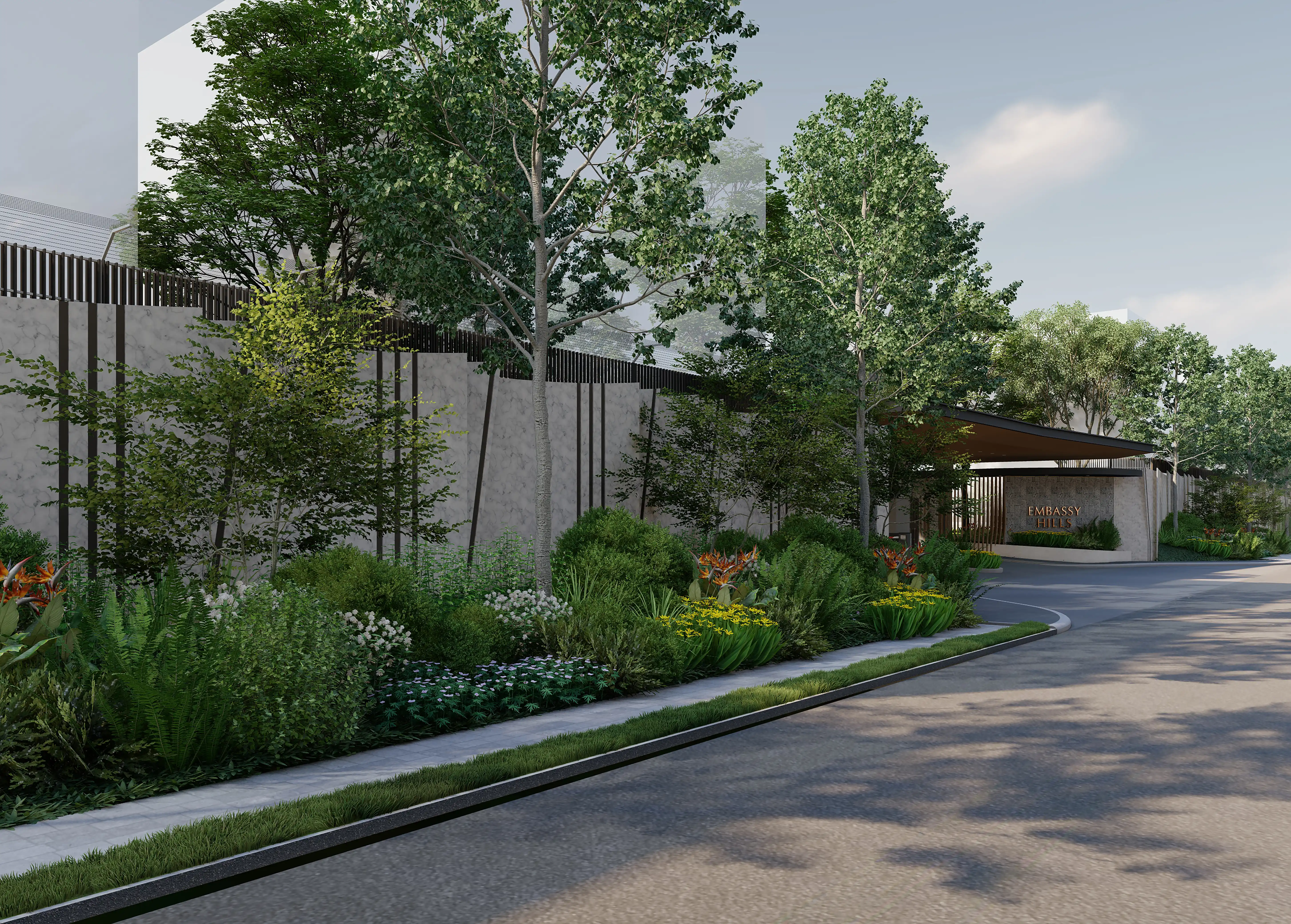 Embassy Hills guardhouse during daytime